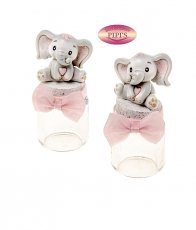  BARATTOLO ELEFANTE ROSA H10CM